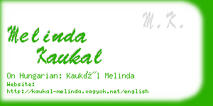 melinda kaukal business card